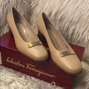 Salvatore Ferragamo wood block heels